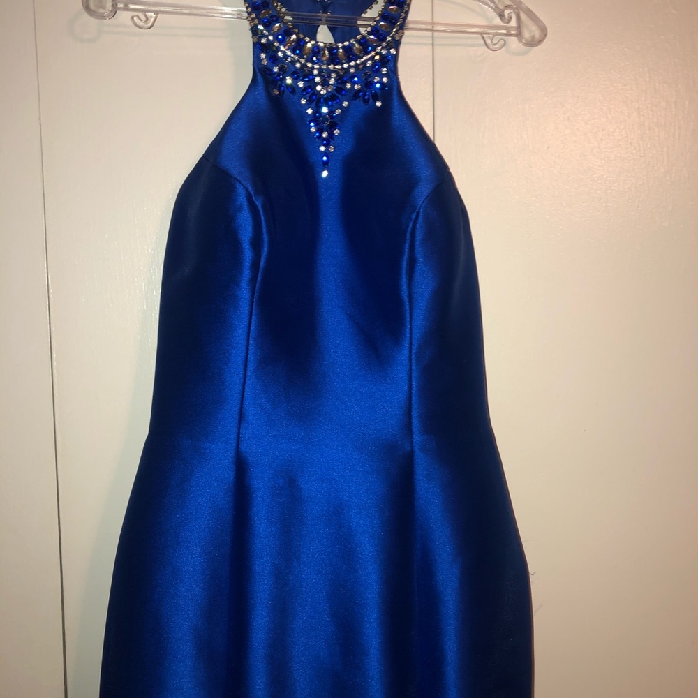 A royal blue stunning mermaid prom dress.
